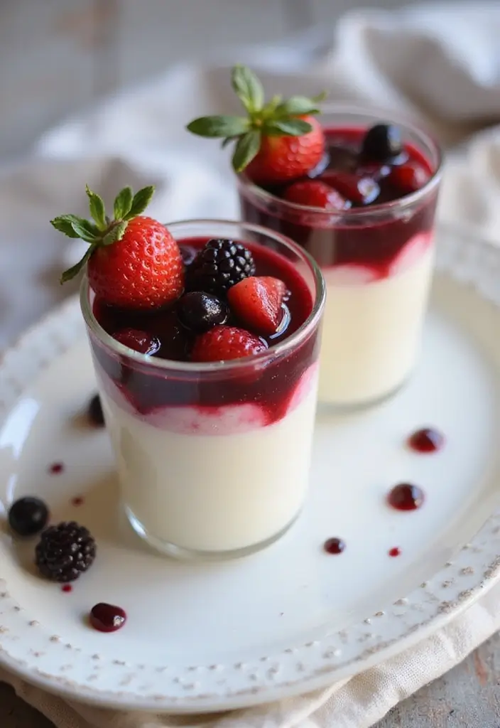 25+ 25th Anniversary Cake Ideas for a Silver Celebration - 18. Silver Panna Cotta