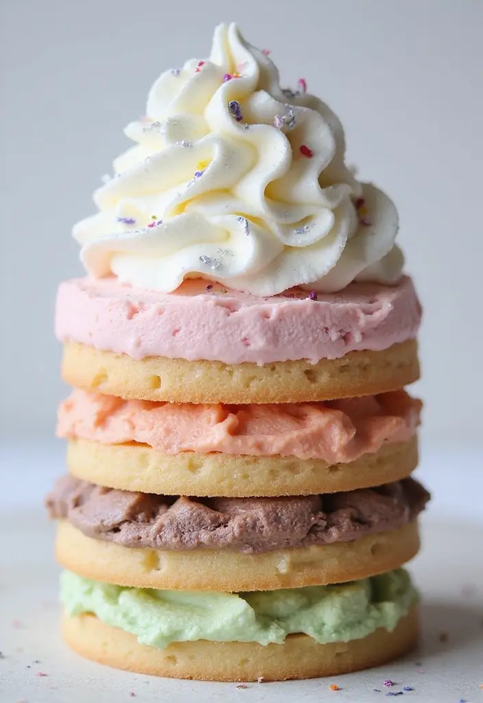 25+ 25th Anniversary Cake Ideas for a Silver Celebration - 22. Silver Ice Cream Cake