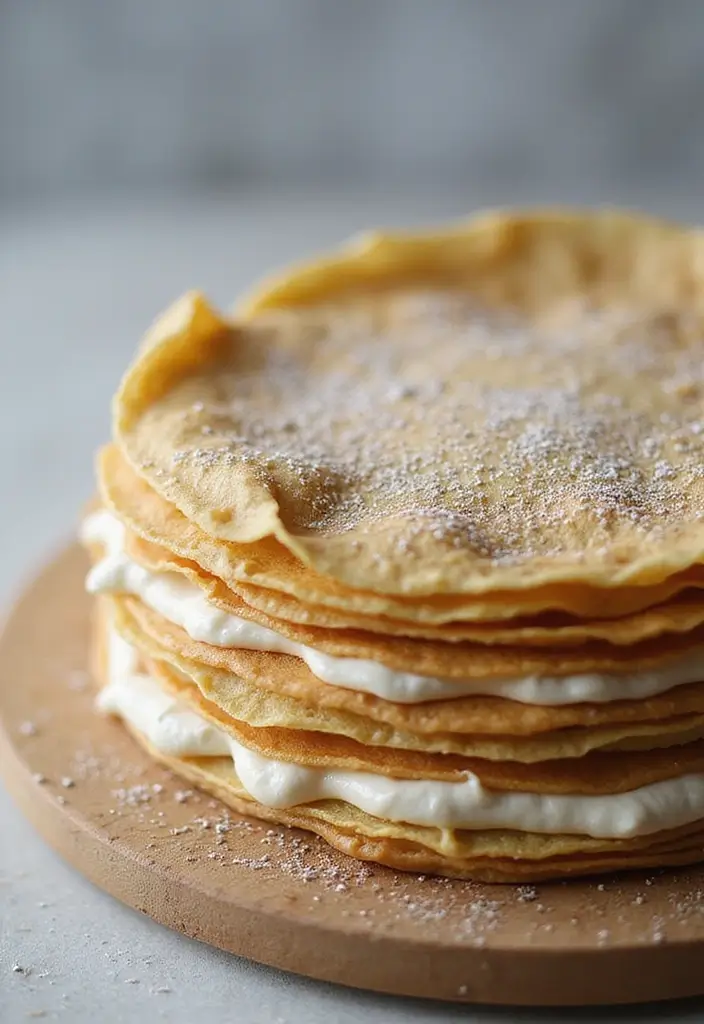 25+ 25th Anniversary Cake Ideas for a Silver Celebration - 23. Silver Crepe Cake