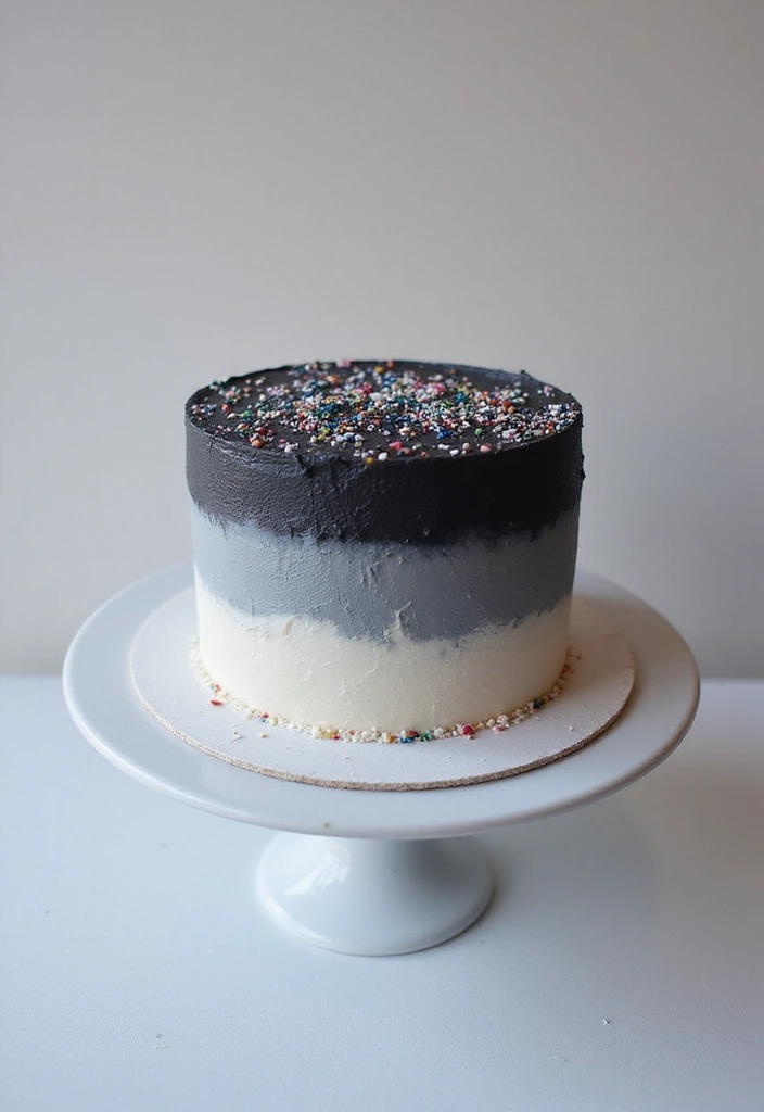 25+ 25th Anniversary Cake Ideas for a Silver Celebration - 3. Silver Ombre Cake