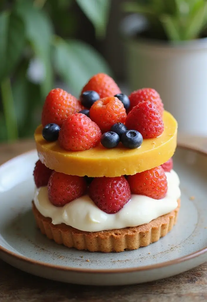 25+ 30th Birthday Cake Ideas to Celebrate the Big 3-0 in Style - 14. Layered Fruit Tart Cake