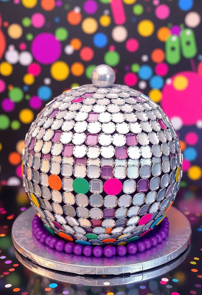 25+ 30th Birthday Cake Ideas to Celebrate the Big 3-0 in Style - 17. Retro Disco Ball Cake