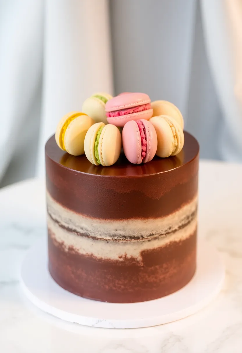 25+ 30th Birthday Cake Ideas to Celebrate the Big 3-0 in Style - 20. Dainty Macaron Cake