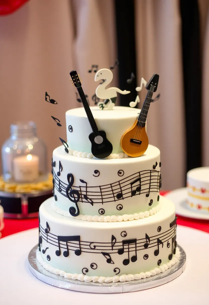 25+ 30th Birthday Cake Ideas to Celebrate the Big 3-0 in Style - 23. Vintage Music Note Cake