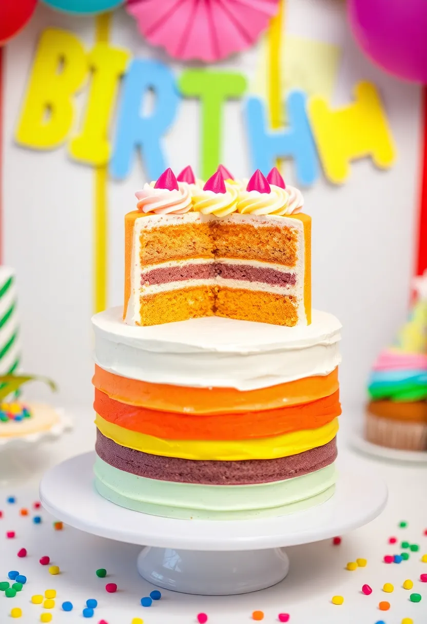 25+ 30th Birthday Cake Ideas to Celebrate the Big 3-0 in Style - 24. Rainbow Layer Cake