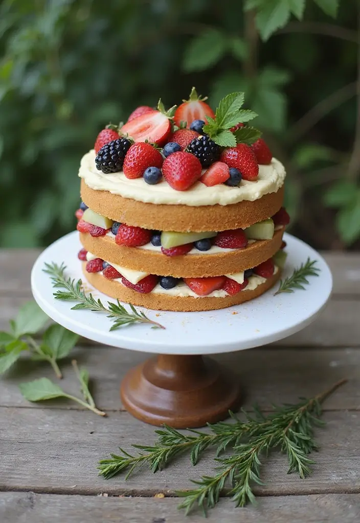 25+ 30th Birthday Cake Ideas to Celebrate the Big 3-0 in Style - 4. Rustic Naked Cake