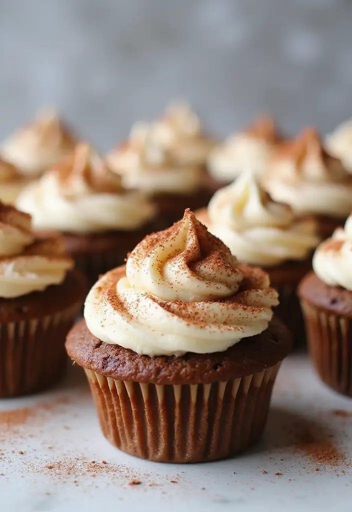 25+ Adorable Bridal Shower Cupcake Ideas Too Cute to Eat - 22. Tiramisu Cupcakes