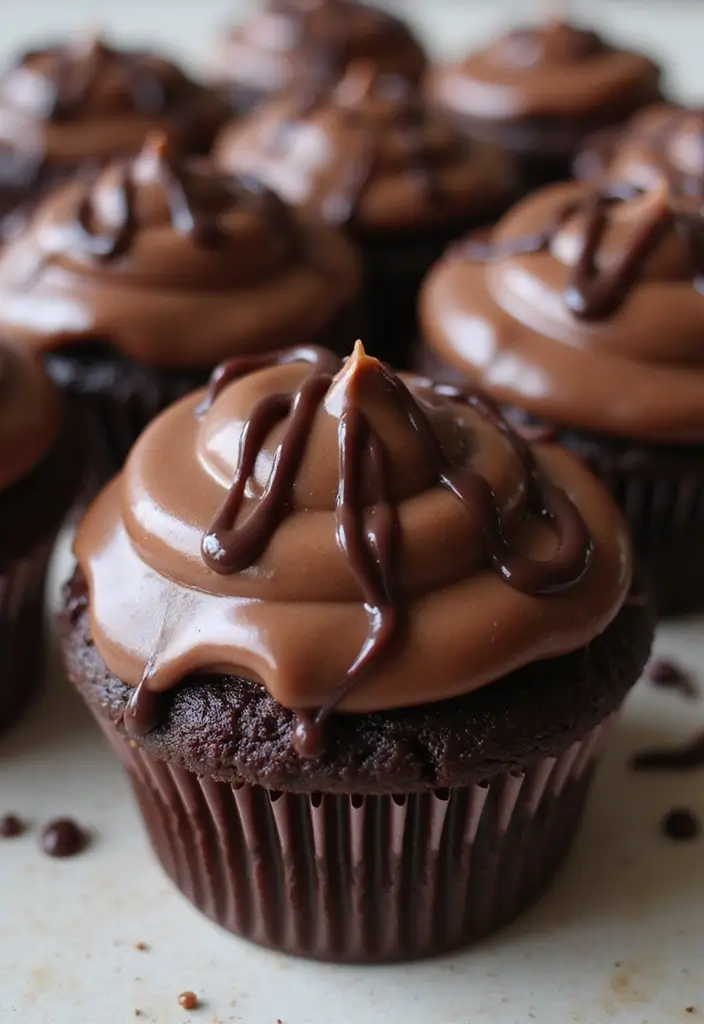 25+ Adorable Bridal Shower Cupcake Ideas Too Cute to Eat - 8. Chocolate-Dipped Cupcakes