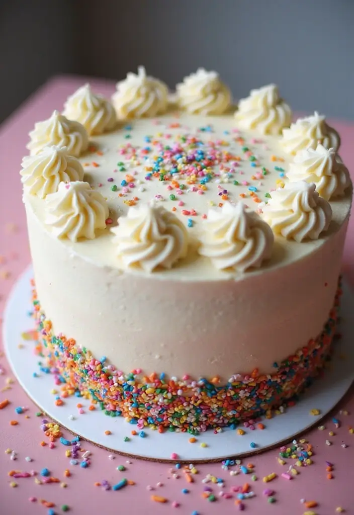 25+ Aesthetic Birthday Cake Ideas That Are Pinterest-Perfect 64 25+ Aesthetic Birthday Cake Ideas That Are Pinterest-Perfect - 10. Funfetti Celebration Cake