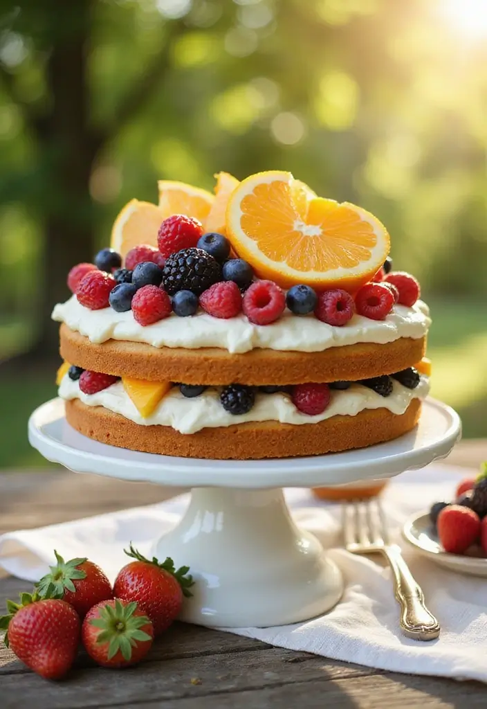 25+ Aesthetic Birthday Cake Ideas That Are Pinterest-Perfect 90 25+ Aesthetic Birthday Cake Ideas That Are Pinterest-Perfect - 14. Seasonal Fruit Cake