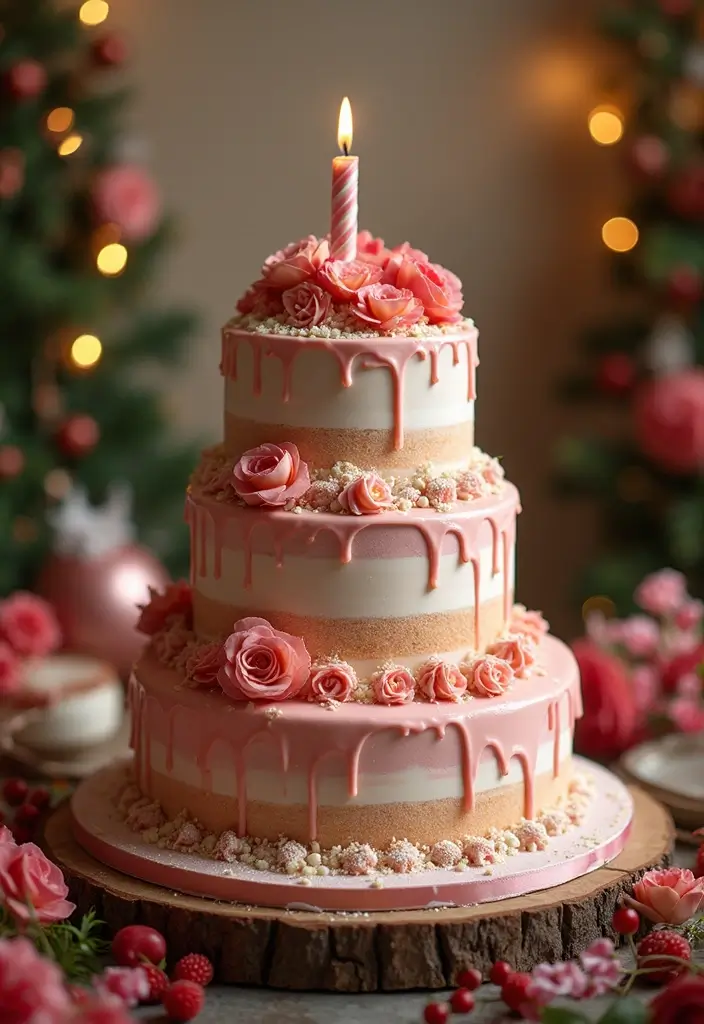 25+ Aesthetic Birthday Cake Ideas That Are Pinterest-Perfect 95 25+ Aesthetic Birthday Cake Ideas That Are Pinterest-Perfect - 15. Celebration Layer Cake