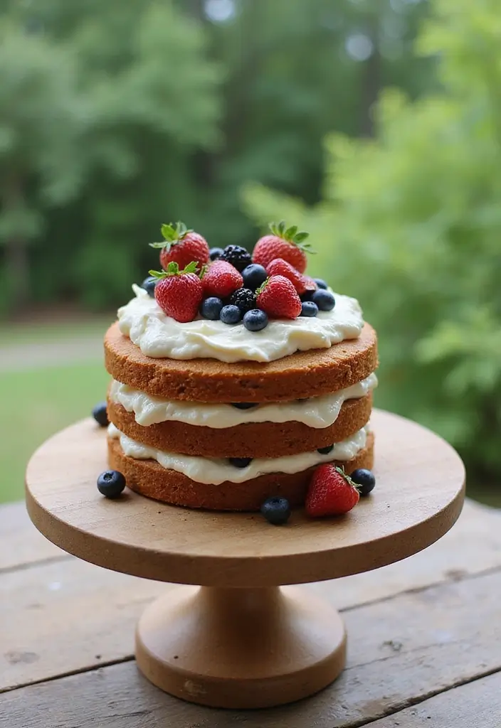 25+ Aesthetic Birthday Cake Ideas That Are Pinterest-Perfect 8 25+ Aesthetic Birthday Cake Ideas That Are Pinterest-Perfect - 2. Rustic Naked Cake with Berries