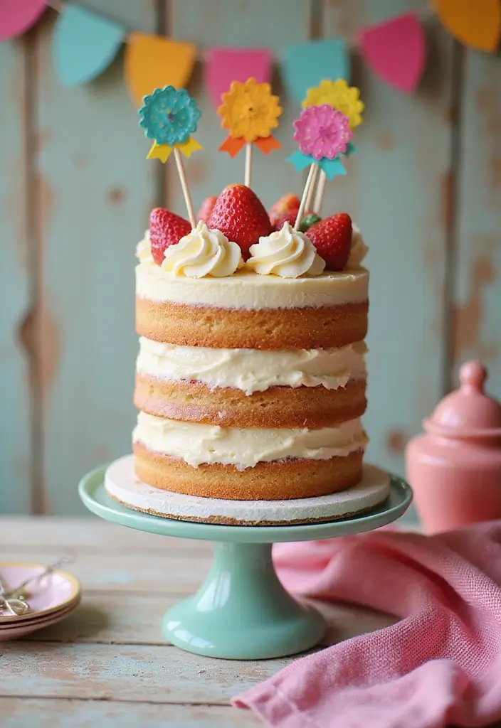 25+ Aesthetic Birthday Cake Ideas That Are Pinterest-Perfect 128 25+ Aesthetic Birthday Cake Ideas That Are Pinterest-Perfect - 20. Retro Layer Cake