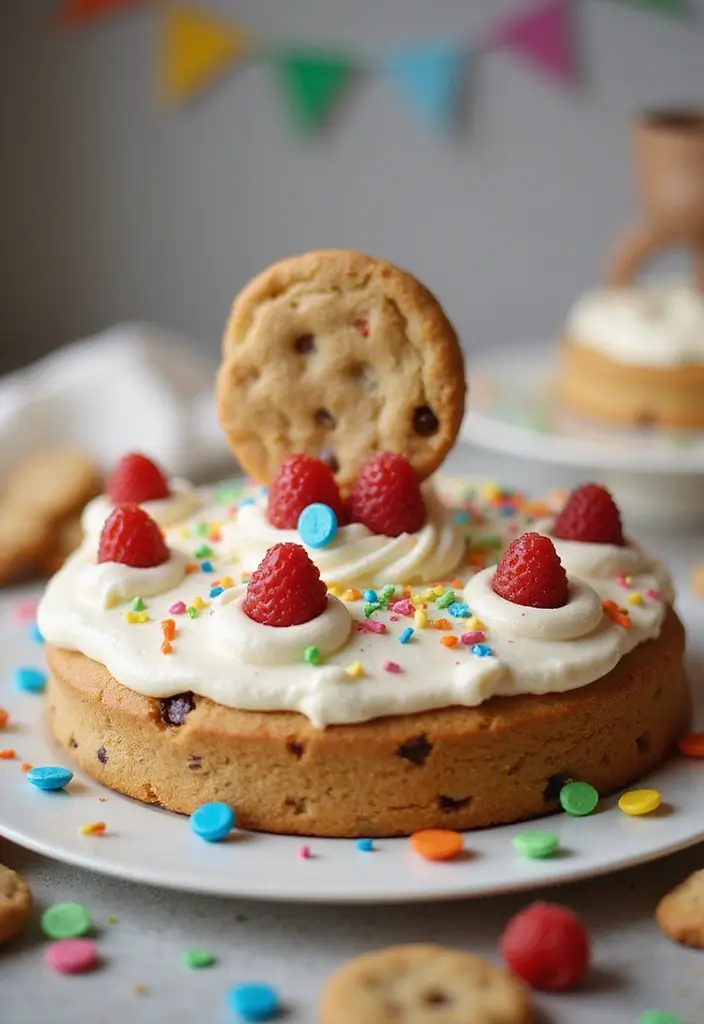 25+ Aesthetic Birthday Cake Ideas That Are Pinterest-Perfect 147 25+ Aesthetic Birthday Cake Ideas That Are Pinterest-Perfect - 23. Creative Cookie Cake