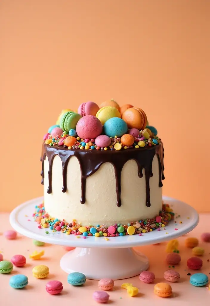 25+ Aesthetic Birthday Cake Ideas That Are Pinterest-Perfect 43 25+ Aesthetic Birthday Cake Ideas That Are Pinterest-Perfect - 7. Whimsical Drip Cake