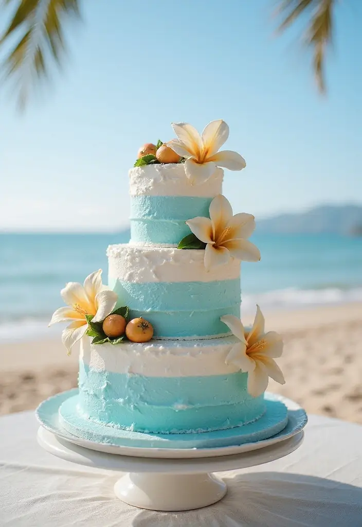25+ Aloha Cake Ideas for a Fun Hawaiian-Inspired Party - 12. Island Breeze Cake