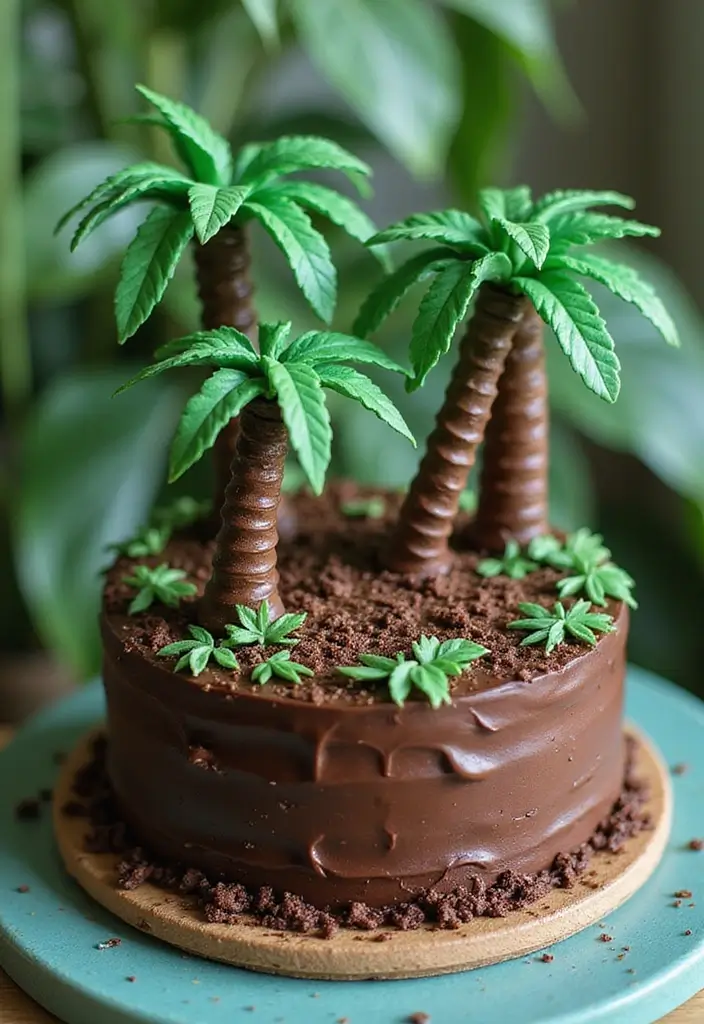 25+ Aloha Cake Ideas for a Fun Hawaiian-Inspired Party - 15. Palm Tree Paradise Cake