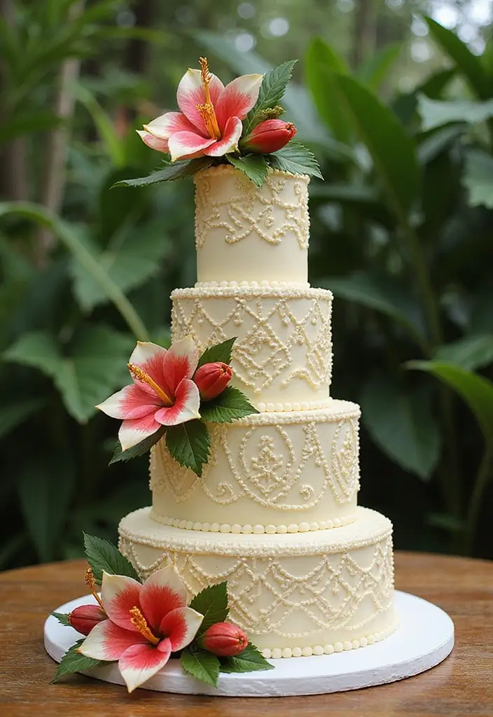 25+ Aloha Cake Ideas for a Fun Hawaiian-Inspired Party - 19. Sweet Polynesian Cake