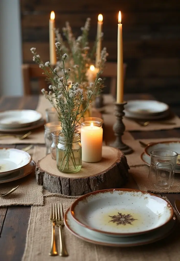 25+ Boho Bridal Shower Ideas for a Free-Spirited Celebration - 2. Rustic Table Settings