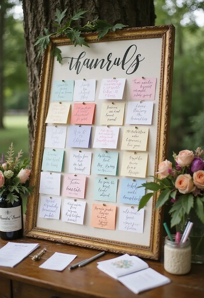 25+ Boho Bridal Shower Ideas for a Free-Spirited Celebration - 24. A Gratitude Board