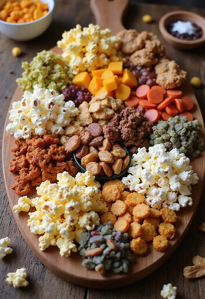 25+ Bridal Shower Charcuterie Board Ideas to Wow Your Guests 125 25+ Bridal Shower Charcuterie Board Ideas to Wow Your Guests - 19. Colorful Popcorn Board