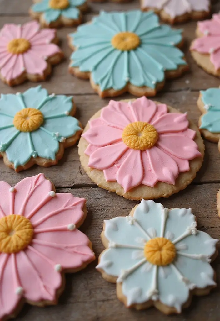 25+ Bridal Shower Cookie Ideas That Are Pretty and Delicious - 1. Floral Sugar Cookies