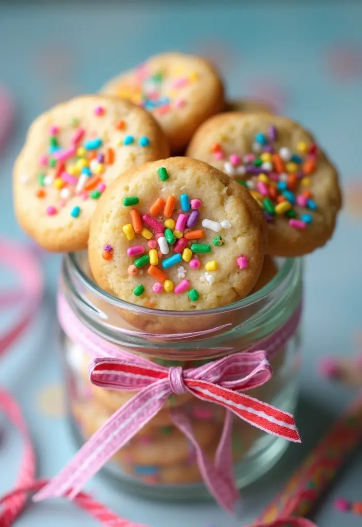25+ Bridal Shower Cookie Ideas That Are Pretty and Delicious - 10. Rainbow Sprinkle Cookies