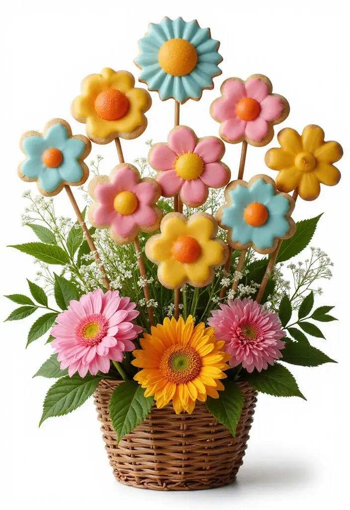 25+ Bridal Shower Cookie Ideas That Are Pretty and Delicious - 13. Cookie Bouquet