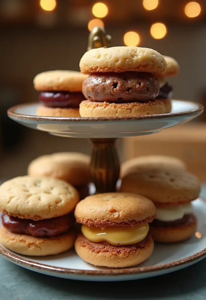 25+ Bridal Shower Cookie Ideas That Are Pretty and Delicious - 14. Cookie Sandwiches