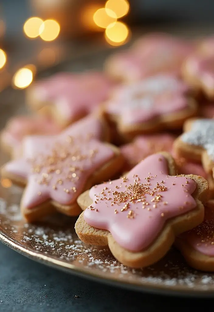 25+ Bridal Shower Cookie Ideas That Are Pretty and Delicious - 17. Edible Glitter Cookies