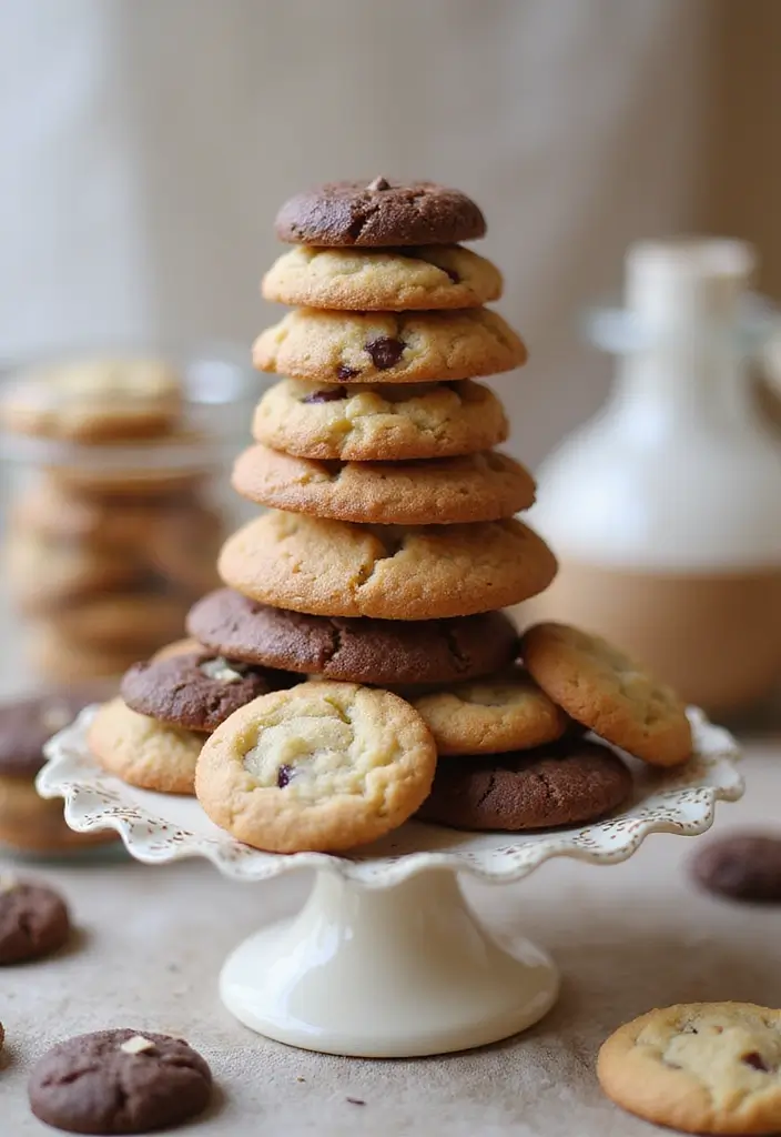 25+ Bridal Shower Cookie Ideas That Are Pretty and Delicious - 19. Miniature Cookie Towers