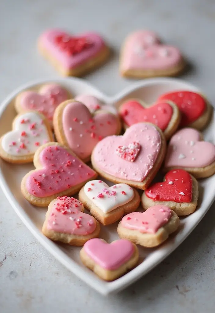 25+ Bridal Shower Cookie Ideas That Are Pretty and Delicious - 3. Heart-Shaped Cookies
