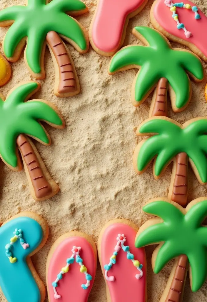 25+ Bridal Shower Cookie Ideas That Are Pretty and Delicious - 8. Tropical-Themed Cookies