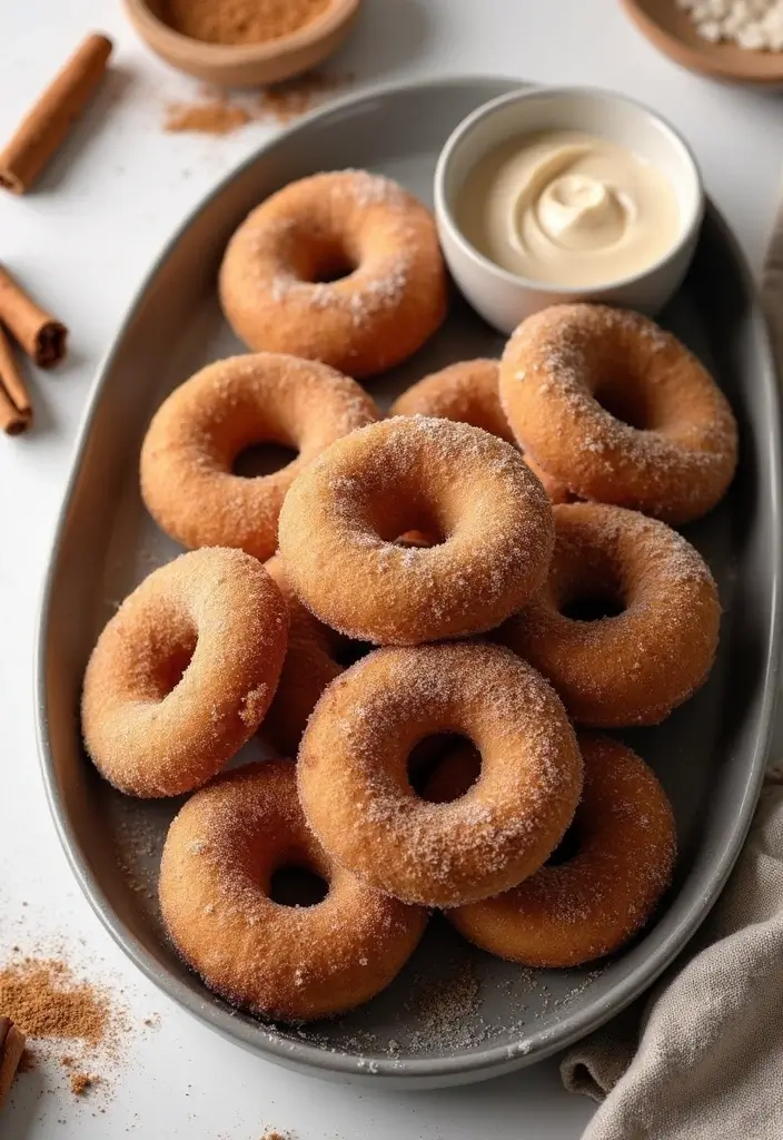 25+ Bridal Shower Dessert Ideas That’ll Sweeten the Celebration - 16. Cinnamon Sugar Donuts