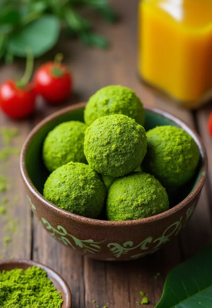 25+ Bridal Shower Dessert Ideas That’ll Sweeten the Celebration - 20. Matcha Energy Bites