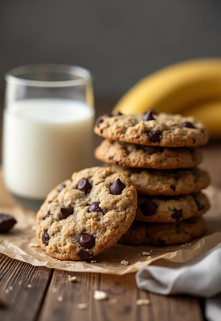 25+ Bridal Shower Dessert Ideas That’ll Sweeten the Celebration - 22. Chocolate Chip Banana Oatmeal Cookies