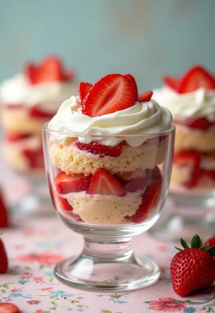 25+ Bridal Shower Dessert Ideas That’ll Sweeten the Celebration - 7. Strawberry Shortcake Parfaits