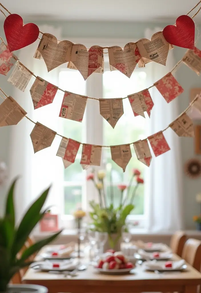 25+ Bridal Shower Home Décor Ideas to Transform Your Space - 4. Recycled Paper Banners