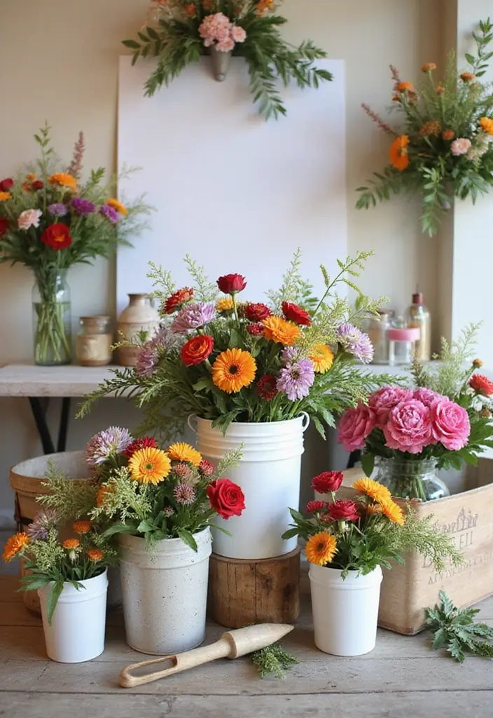 25+ Bridal Shower Home Décor Ideas to Transform Your Space - 6. DIY Floral Arrangements