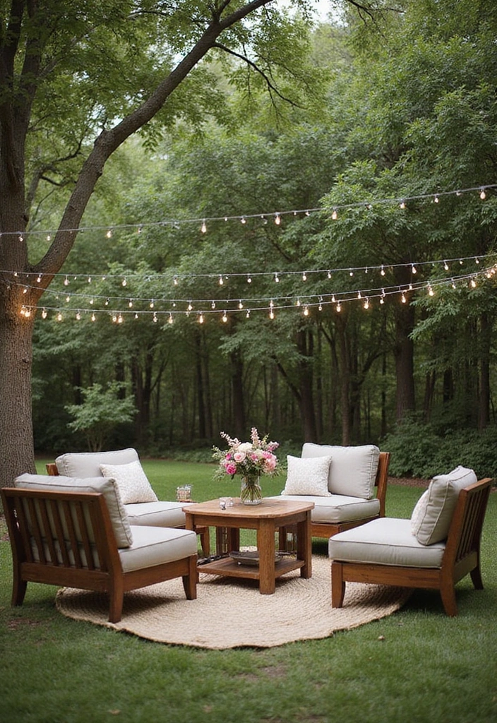 25+ Bridal Shower Home Décor Ideas to Transform Your Space - 9. Outdoor Garden Setup