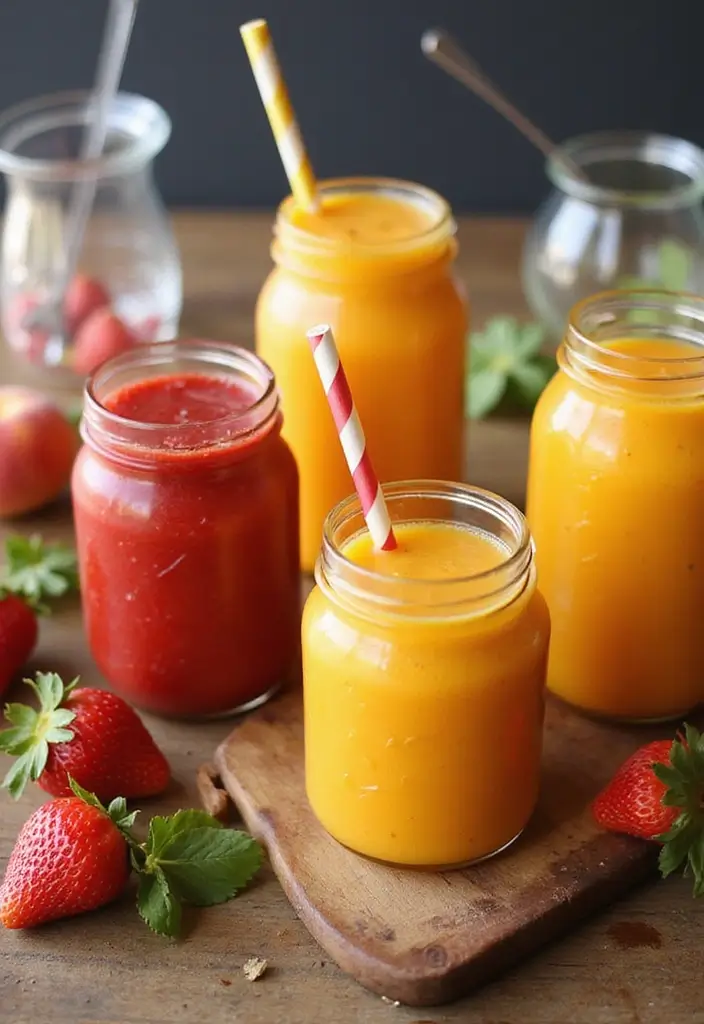 25+ Bridal Shower Mimosa Bar Ideas for a Bubbly Brunch Party - 1. Seasonal Fruit Purees