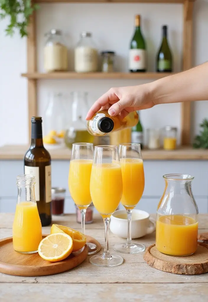 25+ Bridal Shower Mimosa Bar Ideas for a Bubbly Brunch Party - 14. DIY Bottled Mimosas