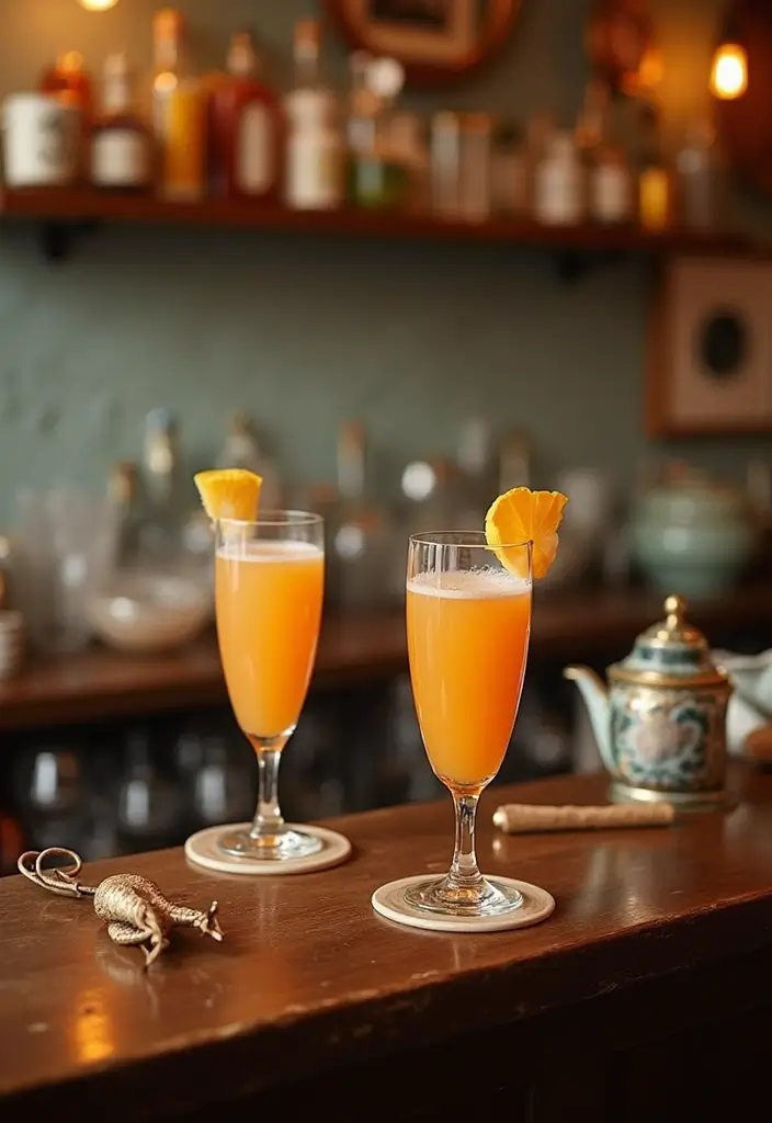 25+ Bridal Shower Mimosa Bar Ideas for a Bubbly Brunch Party - 16. Vintage Touches