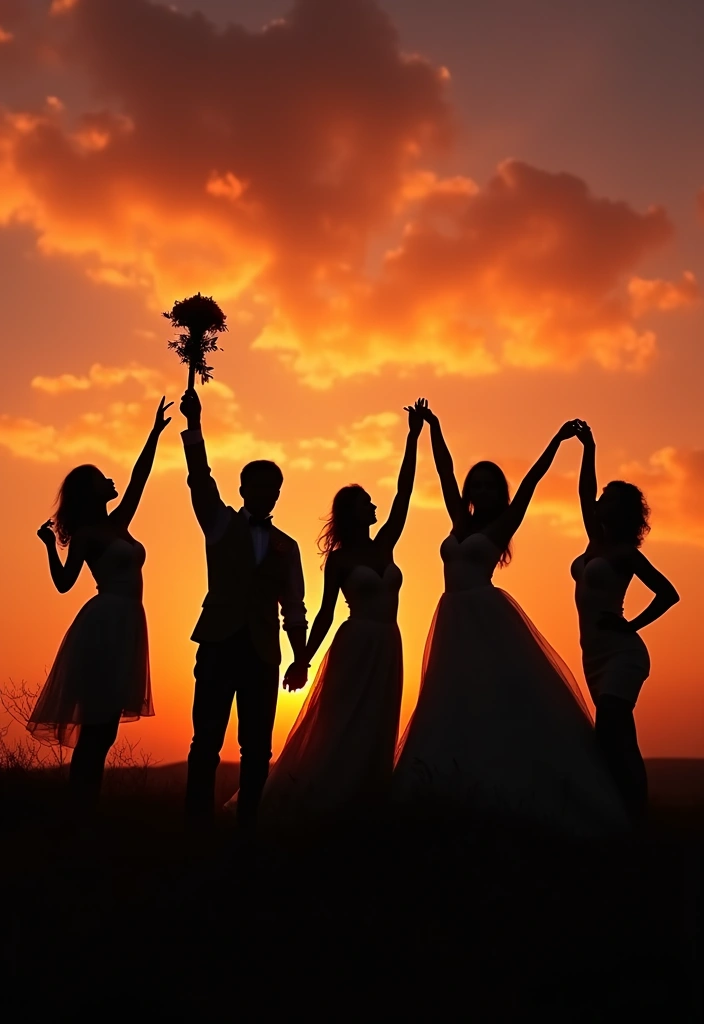 25+ Bridal Shower Picture Ideas to Capture Unforgettable Moments - 7. Bridal Party Silhouette Shots