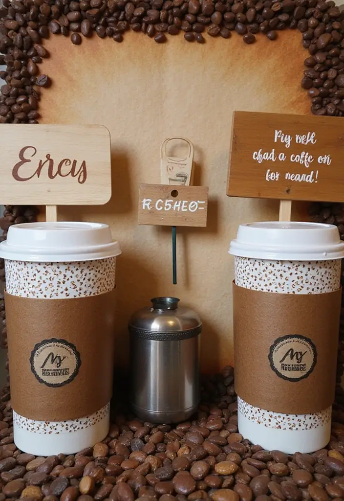 25+ Coffee-Themed Bridal Shower Ideas for the Latte-Loving Bride - 10. Themed Photo Booth