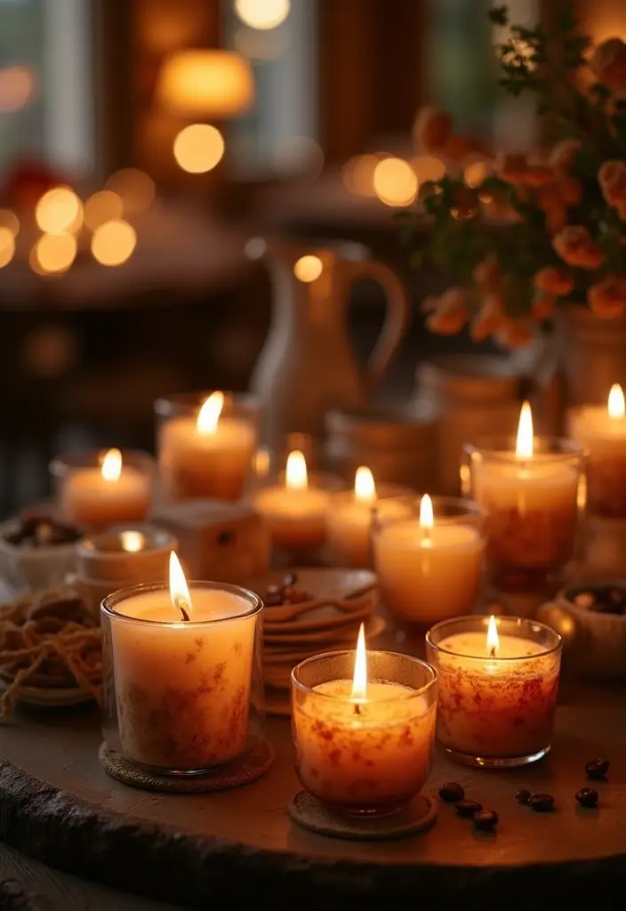 25+ Coffee-Themed Bridal Shower Ideas for the Latte-Loving Bride - 18. Coffee-Scented Candles