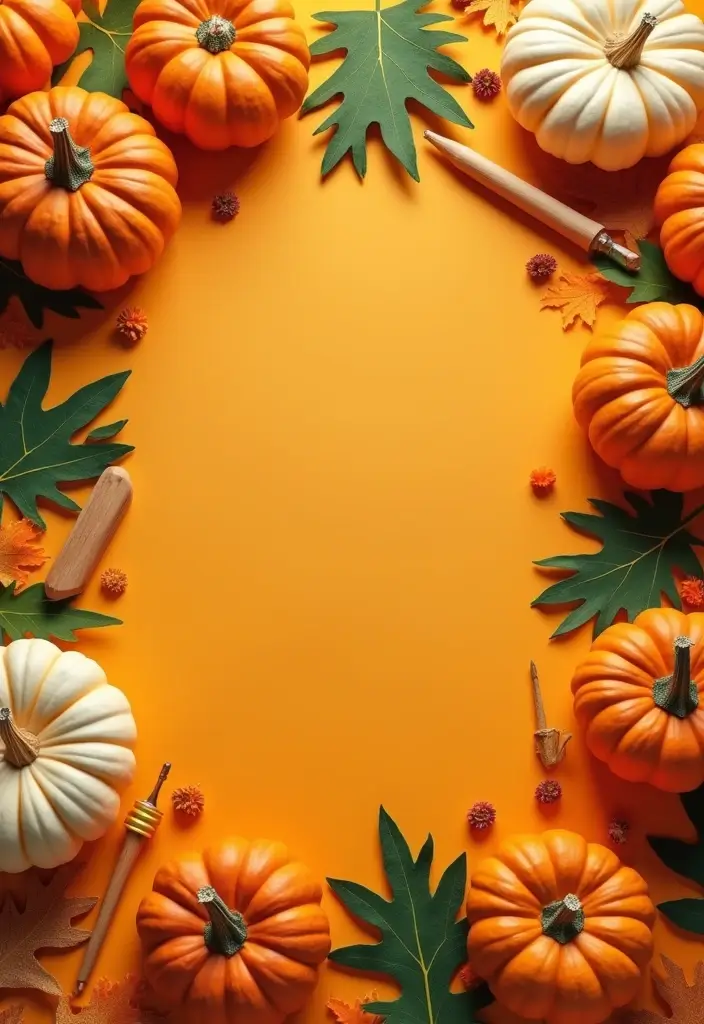 25+ Cozy Fall Bridal Shower Ideas Full of Autumn Charm - 17. Pumpkin Craft Station