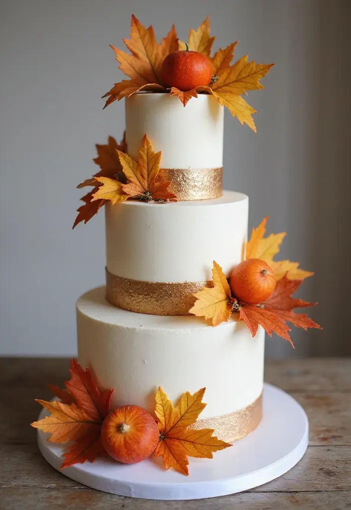 25+ Cozy Fall Bridal Shower Ideas Full of Autumn Charm - 21. Themed Cake Design