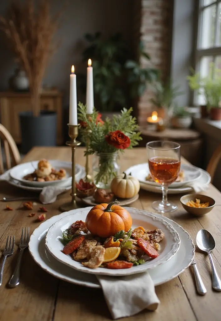 25+ Cozy Fall Bridal Shower Ideas Full of Autumn Charm - 23. Rustic Table Settings