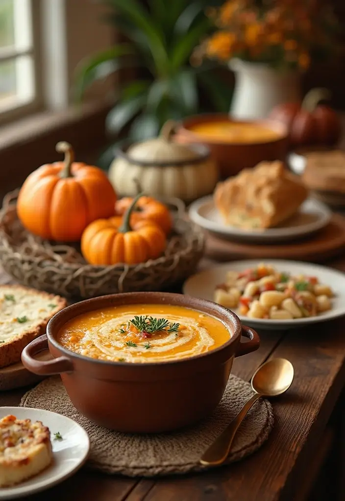 25+ Cozy Fall Bridal Shower Ideas Full of Autumn Charm - 8. Comfort Food Buffet